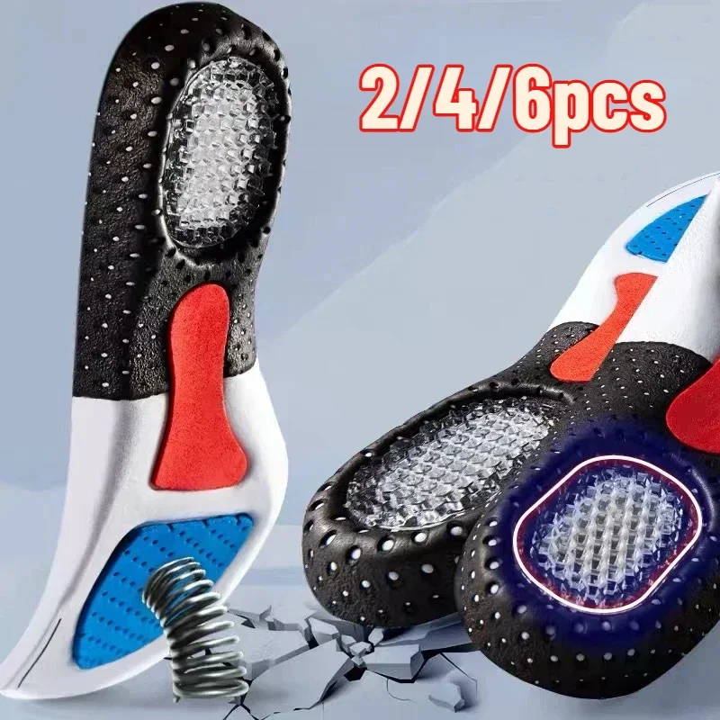 6 paires de semelles orthopédiques pour le soutien de la voûte plantaire, fasciite plantaire, semelles orthopédiques en silicone absorbant les chocs, coussinets souples pour la course à pied