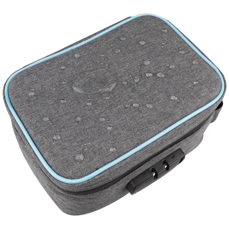 M12K-Carbon Fiber Lined Container For Travel Case, Smell-Proof Stash Bag With Combination Lock, Storage Box