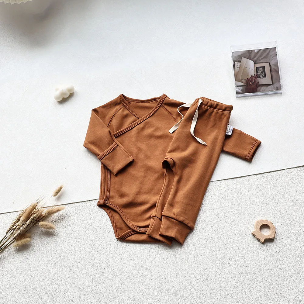 Milancel Baby Bodysuit Katoenen Pasgeboren Kleding Bodysuit Met Lange Mouwen Optie Broek