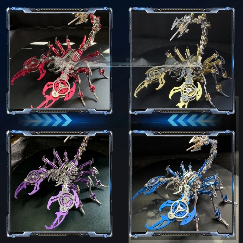 Escorpión 3D rompecabezas de Metal modelo ornamental obj hecho a mano DIY regalo juguete educativo para adultos y manualidades de decoración del hogar figuritas pequeñas