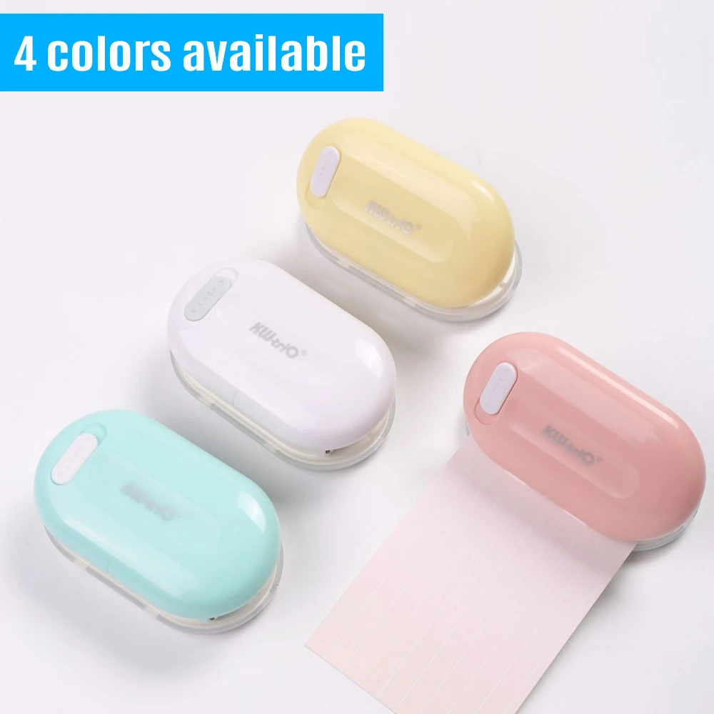 KW-triO 3-Hole Paper Punch Handheld Mini Loose Leaf Paper Puncher Support 5.5mm Aperture 5 Sheet Capacity for Notebook