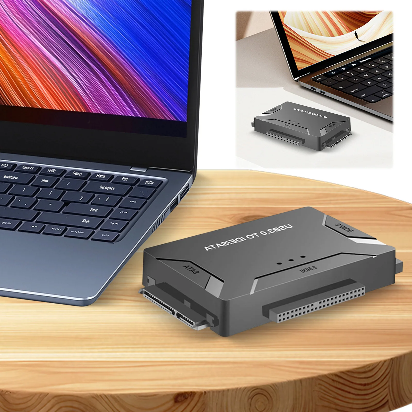 USB3.0 To SATA/IDE 2.5/3.5 Inch Hard Drive Adapter Hot Swappable Universal SSD External Adapter Hard Drive Reader for Laptop PC