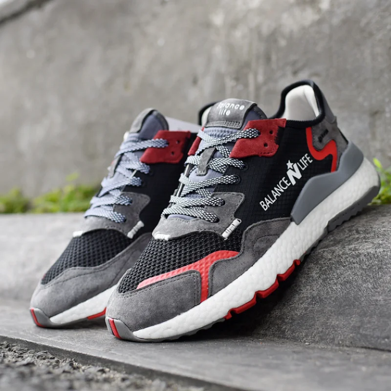 

2025 New Men's Autumn Shoes - Breathable Mesh Running Shoes, Carbon Plate Speed Training, Cushioned Anti-Slip Hiking, One-Push-O