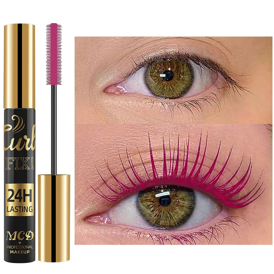 Mascara coloré 5D, volume durable, imperméable, séchage rapide, rose, bouclage, allongement des cils longs, crème d'extension de cils, maquillage