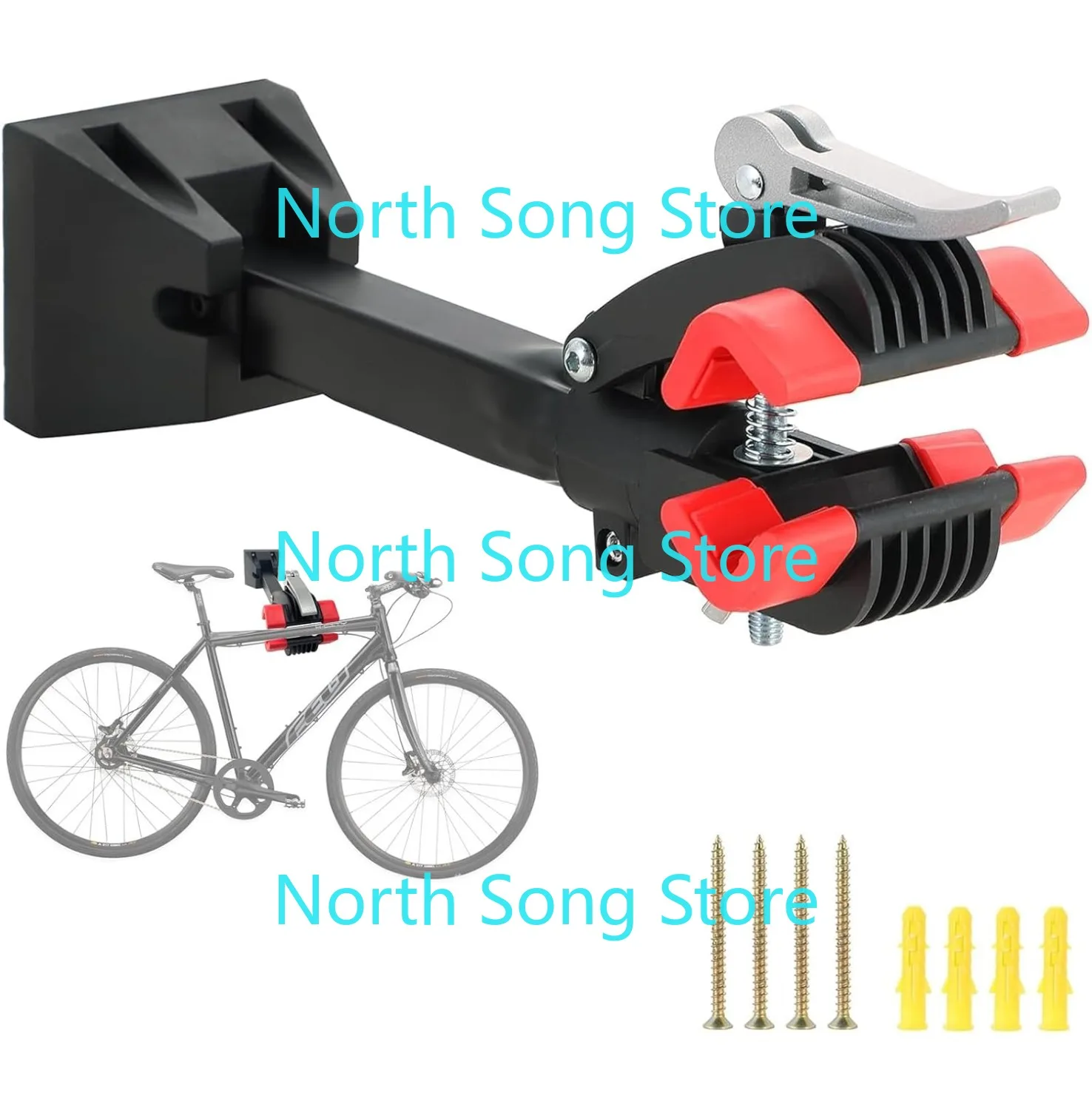 

Wall Mounted Bicycle Repair Stand Foldable Heavy Duty Maintenance Rack Workstand with Adjustable Bike Clamp for Variety of Bikes