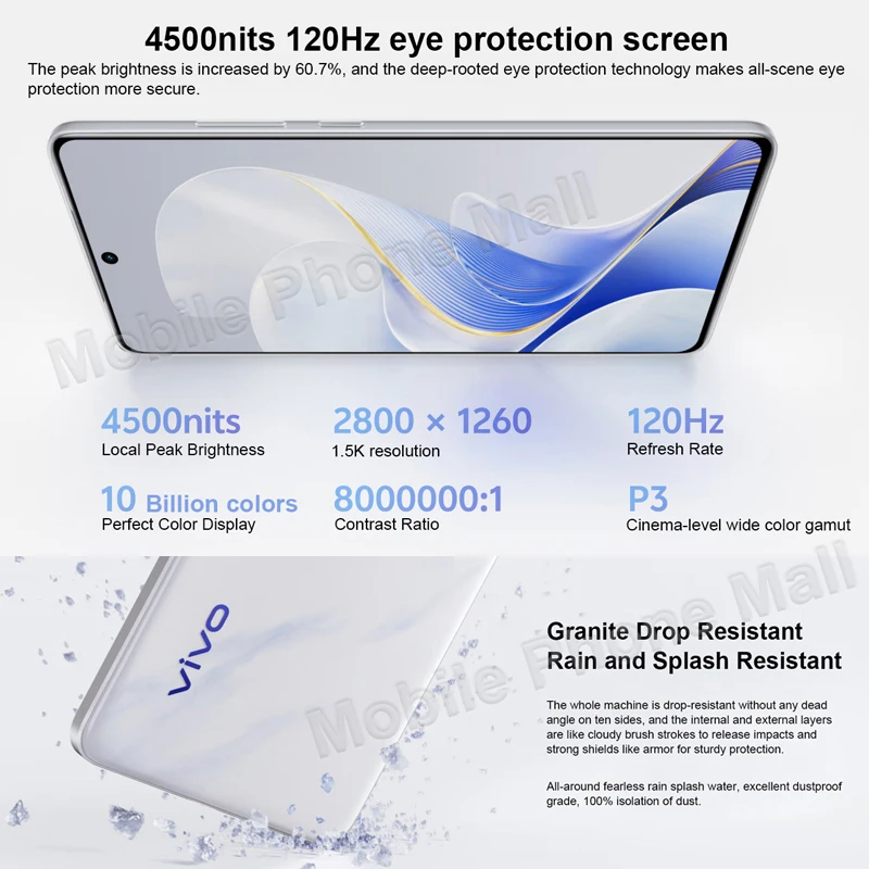 Vivo-Smartphone S19 5G, téléphone portable, 2024 amaran AMOLED, 6.78Hz, Snapdragon 7, Isabel 3, appareil photo, batterie 50MP, 120 mAh, NDavid, 6000 d'origine