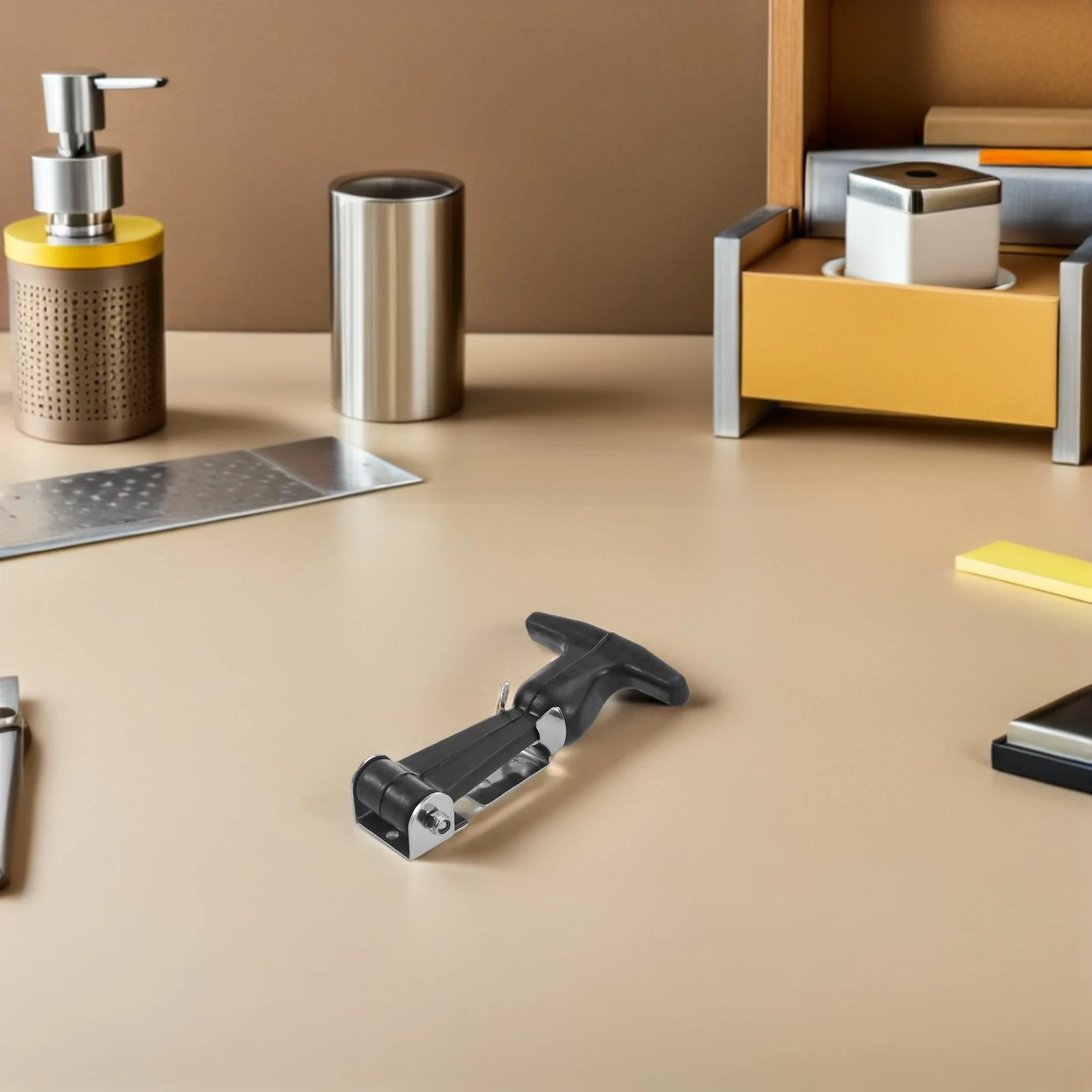 

2pcs Stainless Steel Buckle Heavy Duty T-Handle Draw Latch For Tool Box Cart Door Rubber Handle Professional Latch Fastener