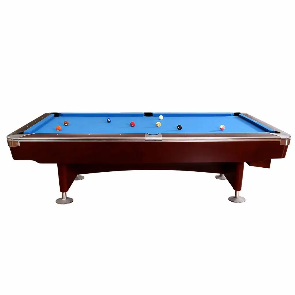 Manufacturing American Snooker Billiards Table Club Popular Engineered Wood 9ft/8ft/7ft Real Leather Pockets