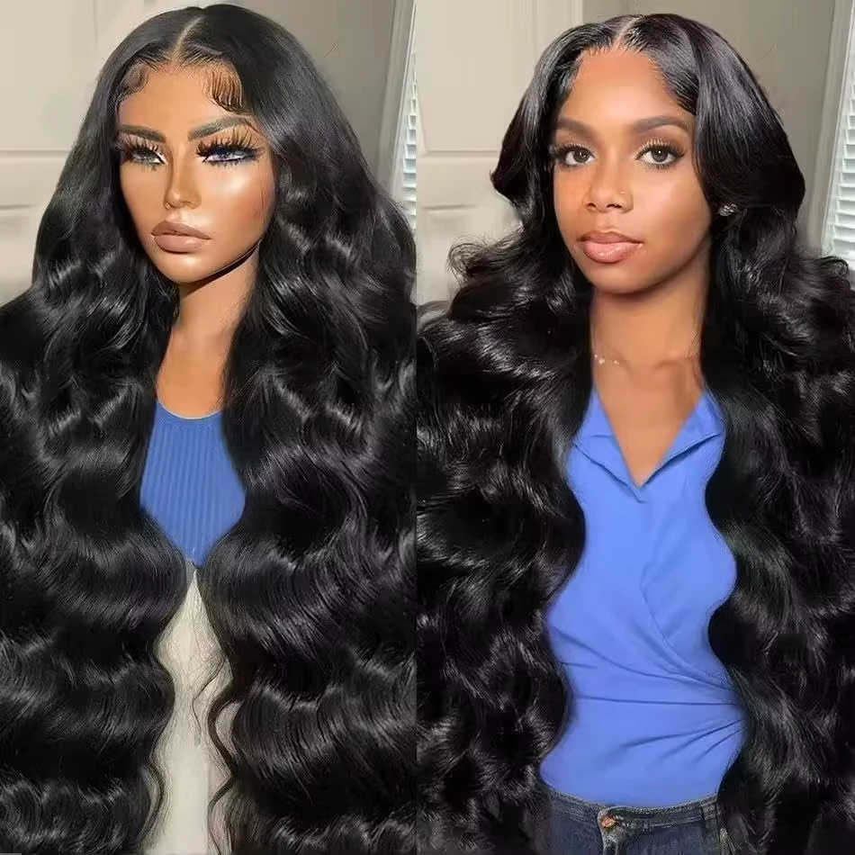 

Парик из натуральных бразильских волос Body Wave с 200% плотностью, предварительно выщипанный, 40 дюймов, 13x4, 13x6, HD прозрачный кружевной фронтальный парик для женщин