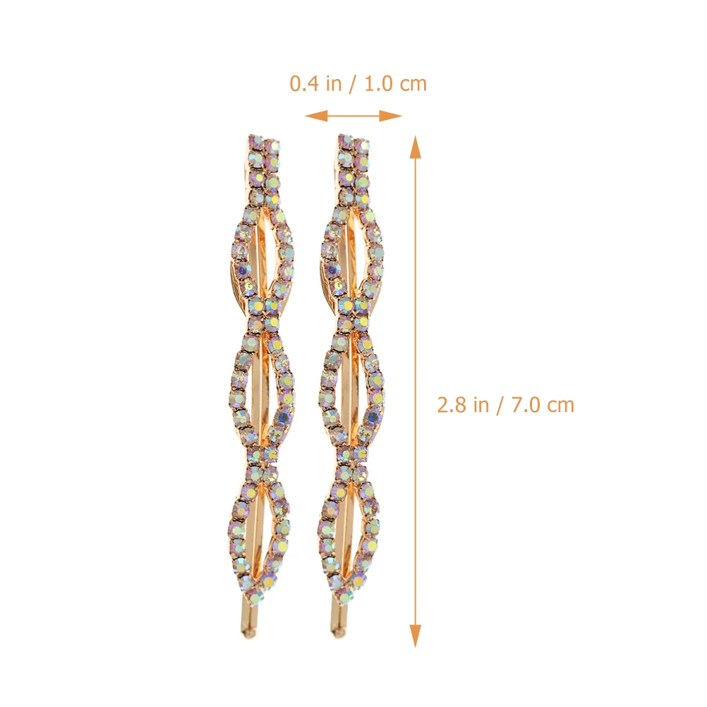

Rhinestone Hair Clips Women Shiny Bow Hairpin Barrettes Girls Accessories Metal Hairpins Rhinestones Bobby Pins Daily Use