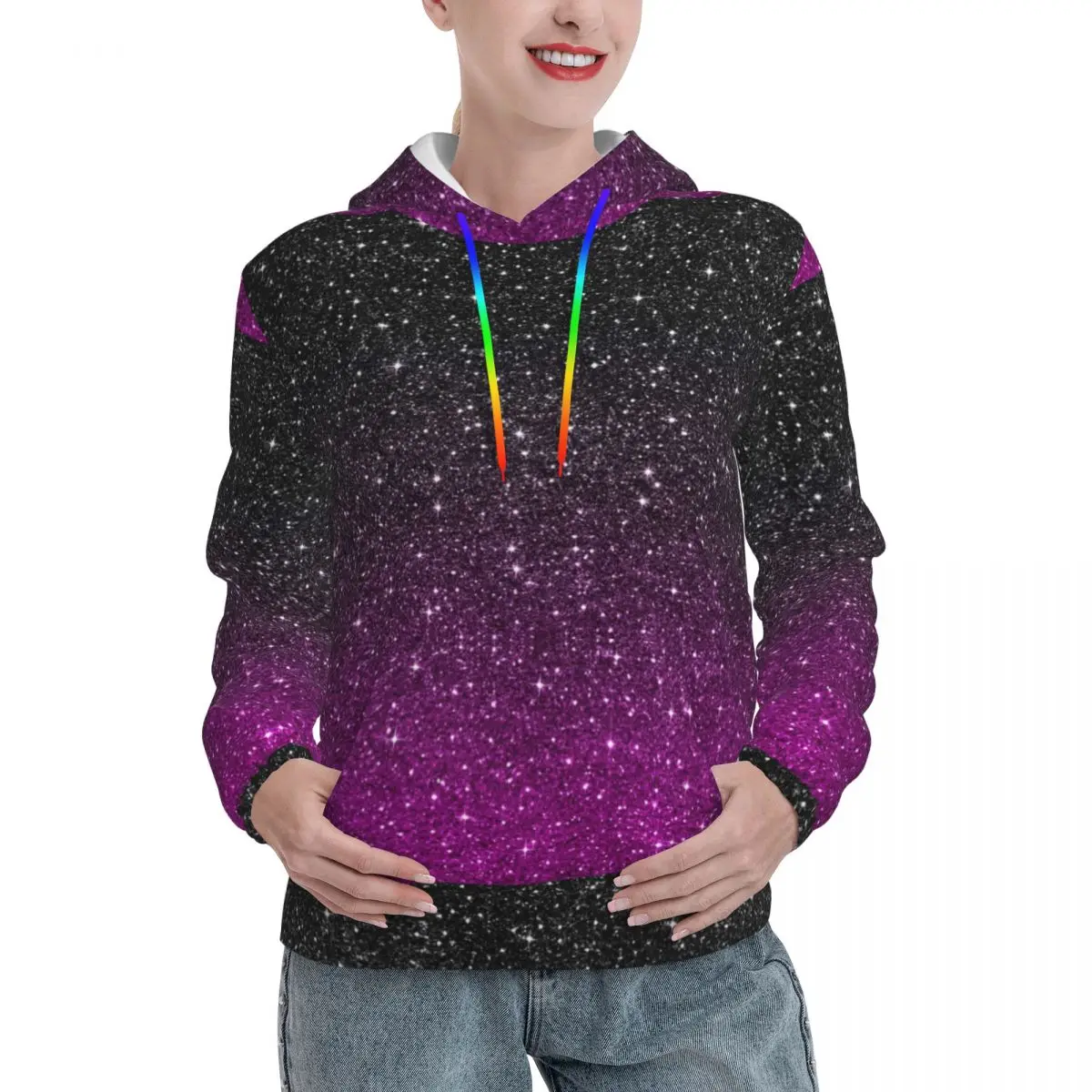 Bling Star Casual Hoodies Stars Are Out Tonight Pop Galaxy Funny Sweatshirts Winter Long-Sleeve Street Wear Oversized Hoodie