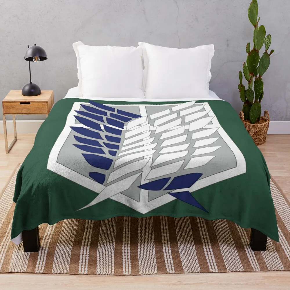 

Attack on Titan: Wings Of Freedom Logo Throw Blanket decorative throw blanket designer blankets multi-purpose blanket with fur