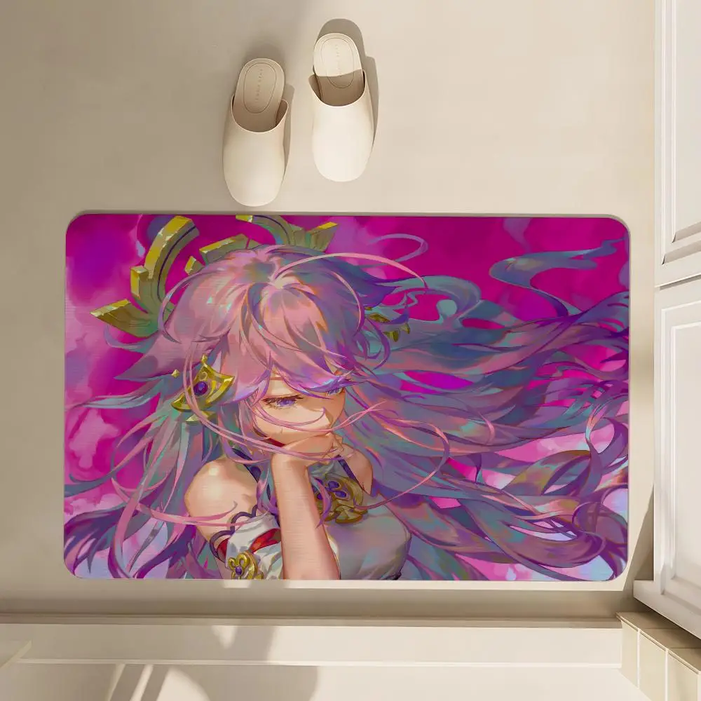 

Genshin Impact Floor Mat Soft Diatom Bathroom Absorbent Floor Mat, Toilet Of The Bathroom, Household Floor Mat, Door Mat Carpet