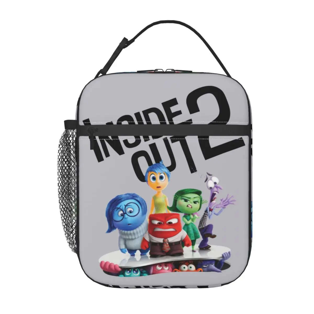 Custom Inside Out Character Anime Cartoon Insulated Lunch Bag for Women Portable Cooler Thermal Bento Box Kids School Children