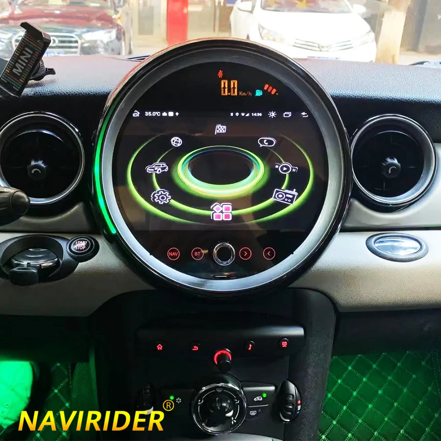 

Автомобильный экран Android 13 для BMW Mini One Cooper R55 R56 Peaceman Mini Clubman 2007-2014, конвертируемая навигация Carplay DSP плеер