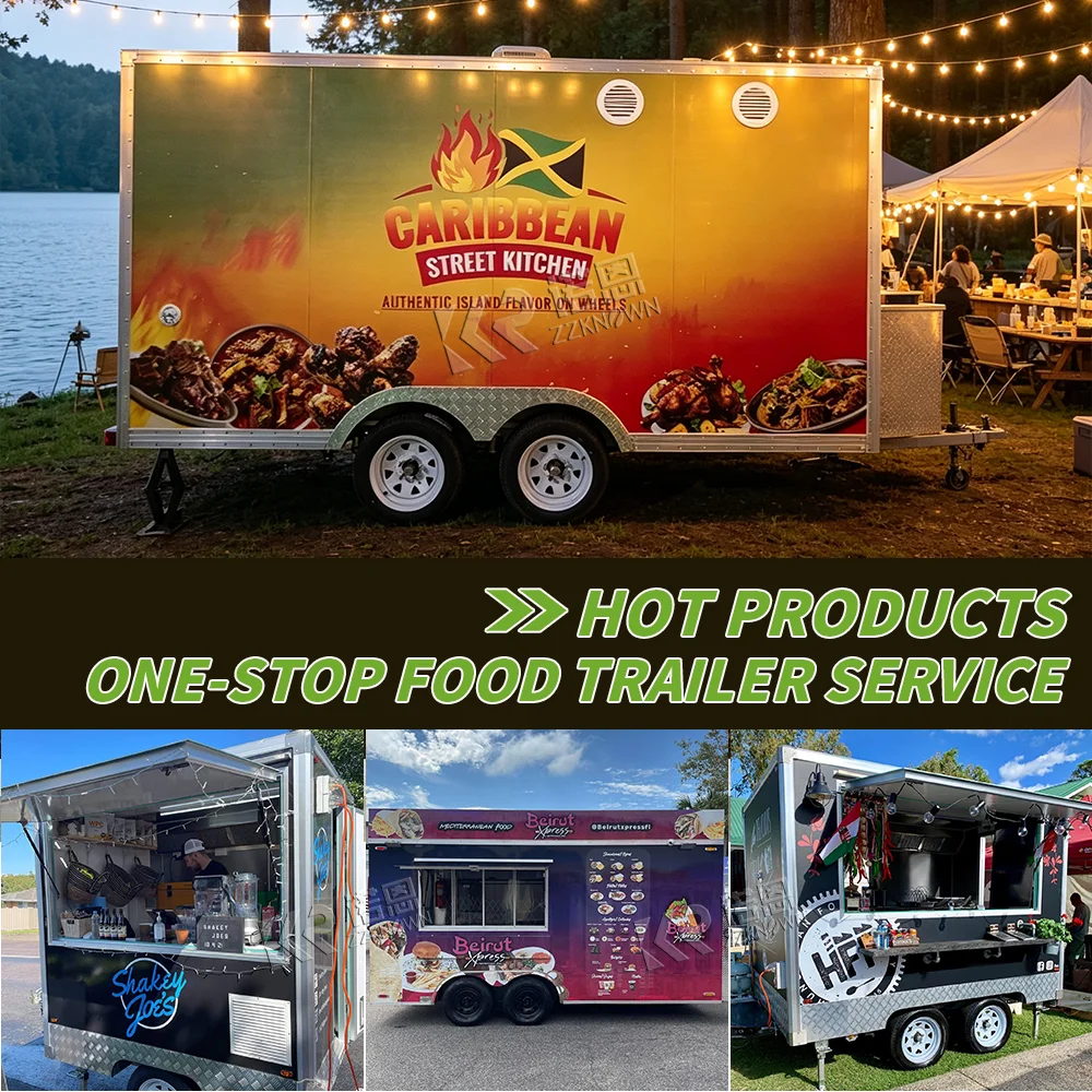 Commercial Catering Truck Concession Pizza Coffee Trailer Mobile Food Trailer Mobile Restaurant Food Truck Fully Equipped