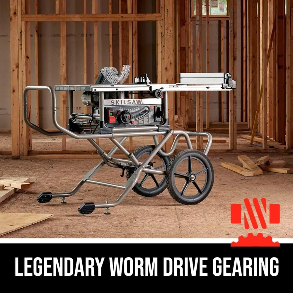 10 Inch Heavy Duty Worm Drive Table Saw with Stand - SPT99-11