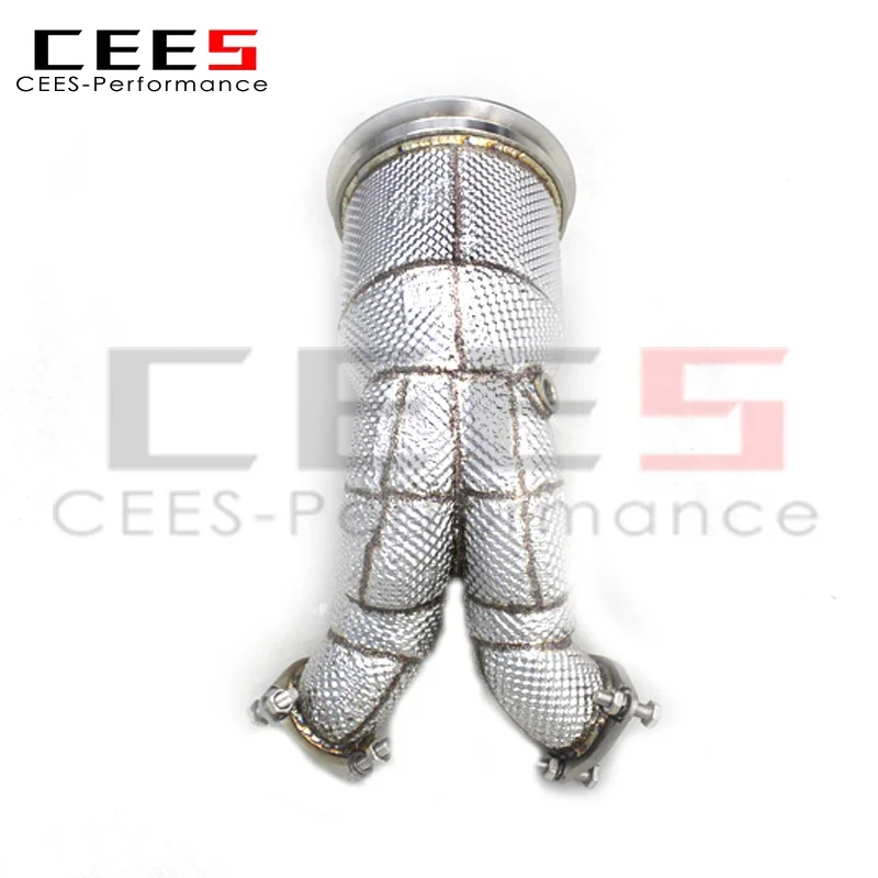 

CEES Free Flow Downpipe коллектор для Audi SQ5 3.0T 2019-2023 304 выхлопная труба из нержавеющей стали гоночная выхлопная труба