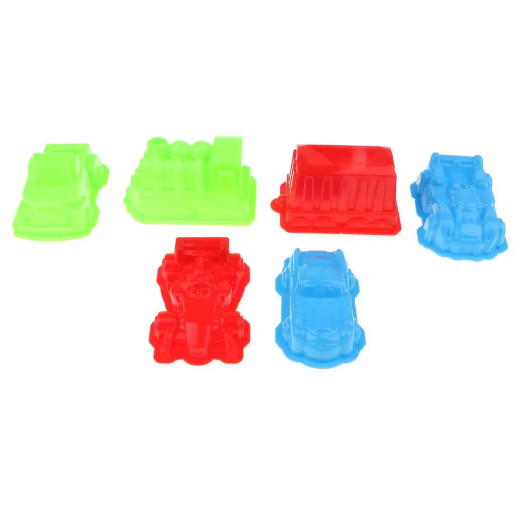 6-teiliges buntes Mini-Fahrzeug, Strand-Set, Lernspielzeug für Kinder