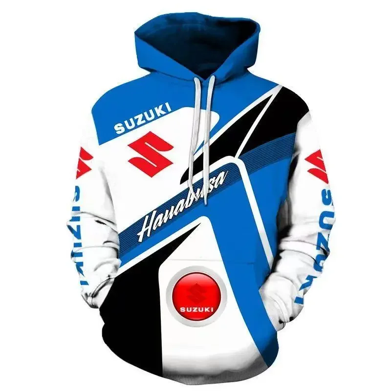 

New Suzuki R logo 3D printed hoodie for the Autumn/Winter Suzuka Endurance Race for men's motorcycle and motorcycle enthusiasts