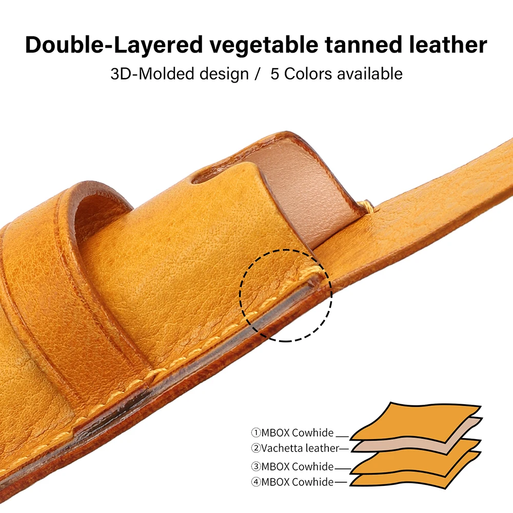 CRAZYSMITH Handmade Genuine Leather Fountain Pen Case, Full Grain Cowhide Pen Sleeve Holder, Protective Pen Pouch, Luxury Gifts