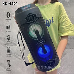 Karaoke Sound Box Caixa De High Power RGB Color Party DJ Sound Box Outdoor Portable Dual Horn Stereo Subwoofer FM/TWS/USB