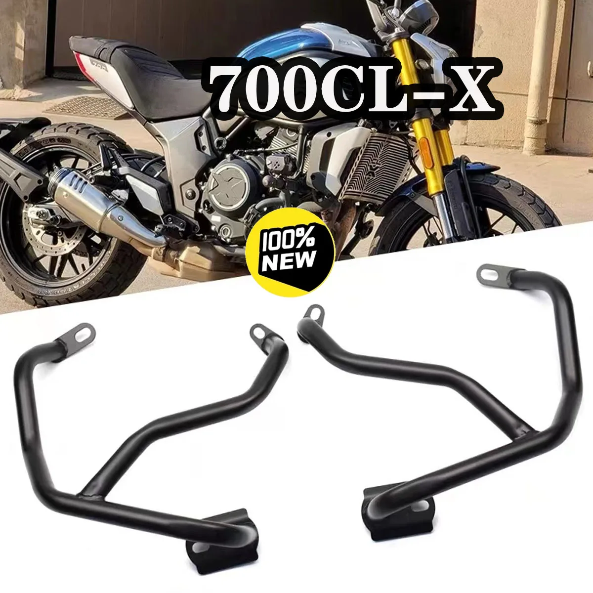 

Motorcycle Accessories Engine Guard Bumper Crash Bars Stunt Cage Frame Body Protector For CFMOTO CLX 700 CLX700 700CLX 700CL-X