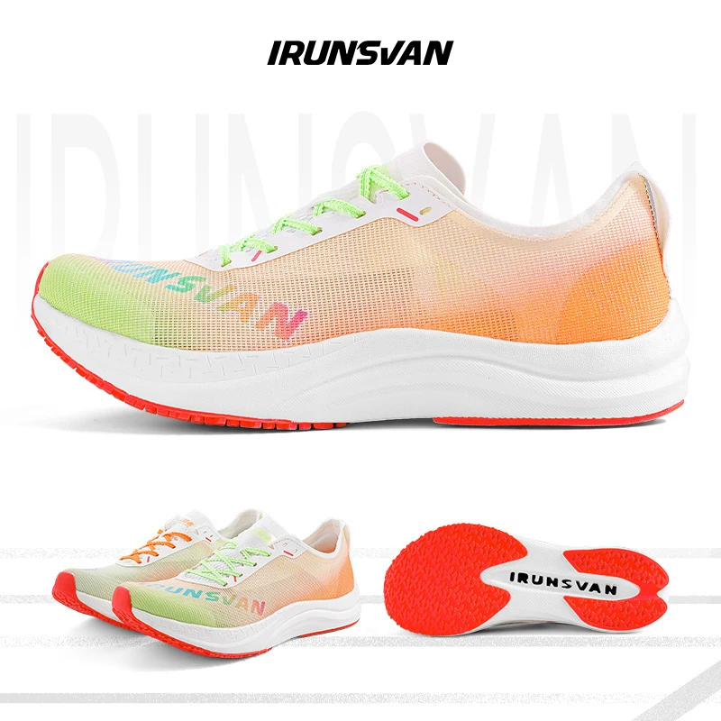 

IRUNSVAN Outdoor Sport Shoes Marathons Running Shoes Men Nylon Carbon Plate 2024 Breathable Stability Cushioned Rebound Women