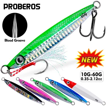 PROBEROS 1 Stück Metall-Jig, 10 g, 15 g, 20 g, 30 g, 40 g, 60 g, langlebiger bionischer Hartköder mit realistischem Design – perfektes Meeresangelzubehör