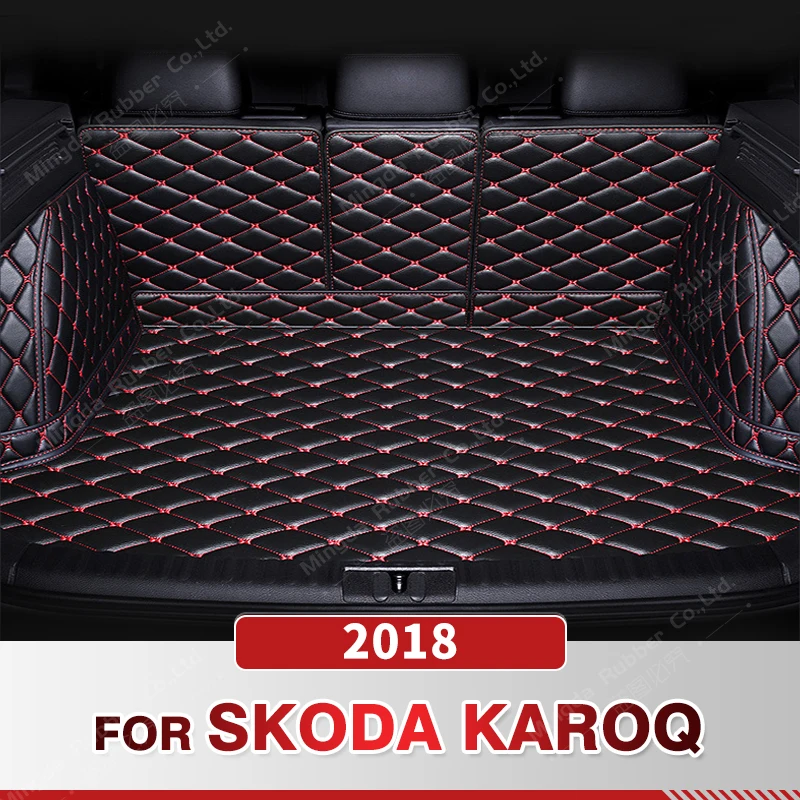 

Автомобильный коврик для багажника с полным покрытием для SKODA Karoq 2018, противогрязный автомобильный коврик для багажника, протектор для салона автомобиля, аксессуары