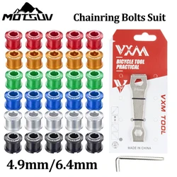 MOTSUV Chainring Bolts Integrated Crankset Mtb Chainwheel Screws Bicycle Dental Plate For MTB Fixed Gear Cycling Crankset Parts