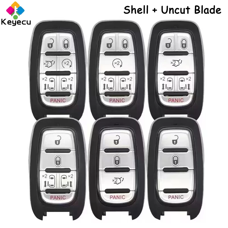 KEYECU Smart Remote Control Car Key Shell Cover With 3 5 6 7 Buttons for Chrysler Pacifica Voyager 2017-2022 Fob M3N-97395900