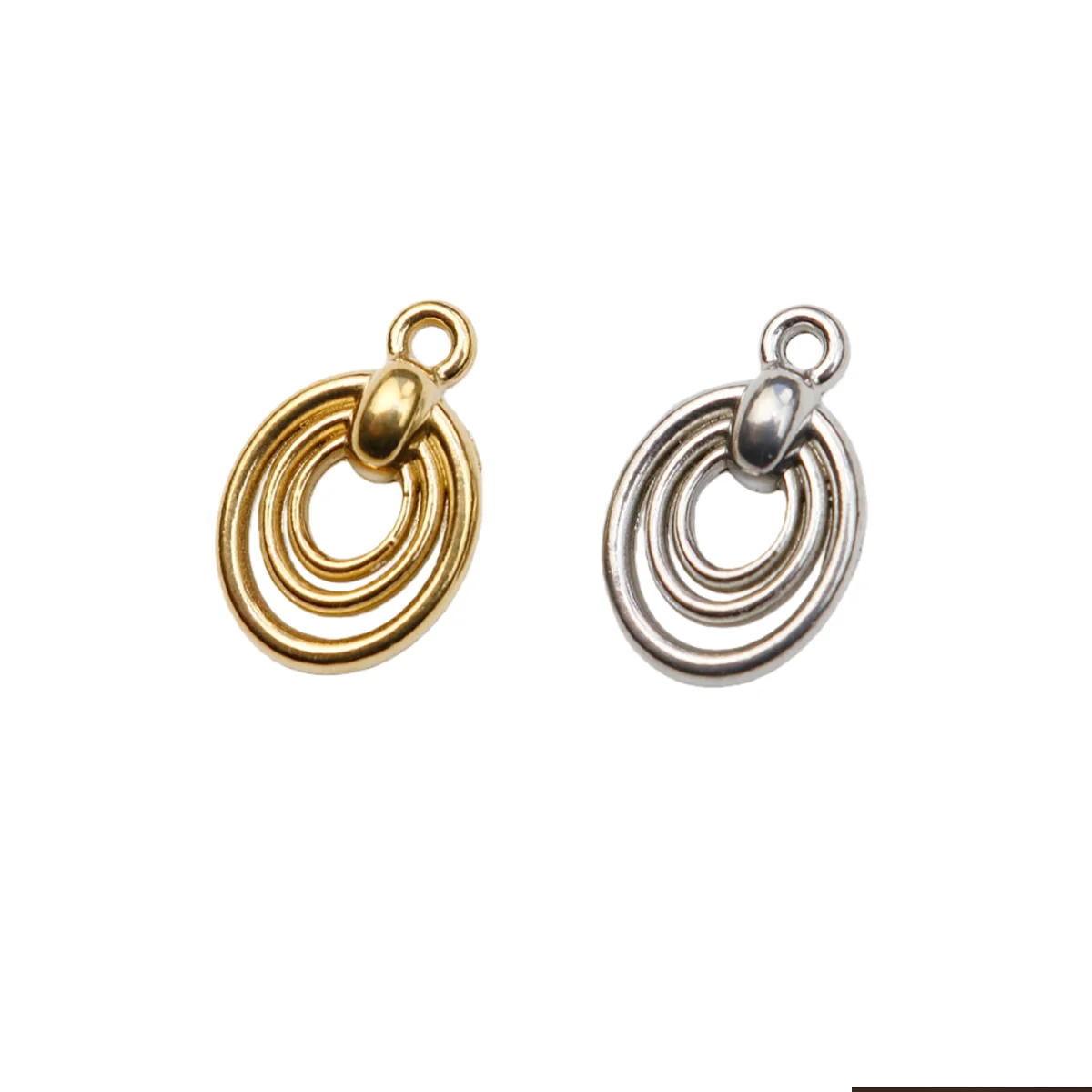 5pcs Stainless Steel Fashion Jewelry Accessory Componets Charms DIY Handcraft PVD Vacuum Plate Waterproof Antiallergic