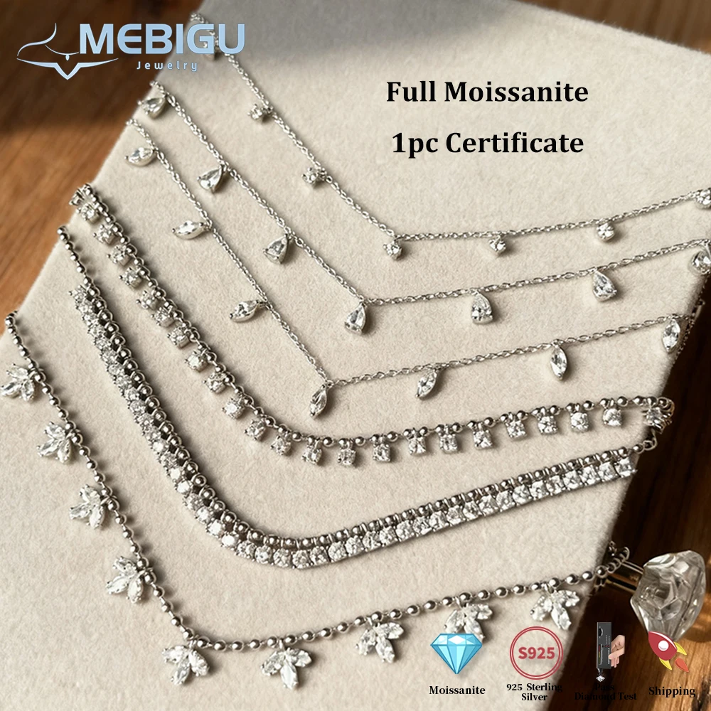 

Mebigu All Marquise грушевидной огранки муассанит кулон ожерелье женское s925 серебро сертифицированное лабораторное бриллиантовое вечерние свадебная цепочка на шею подарок