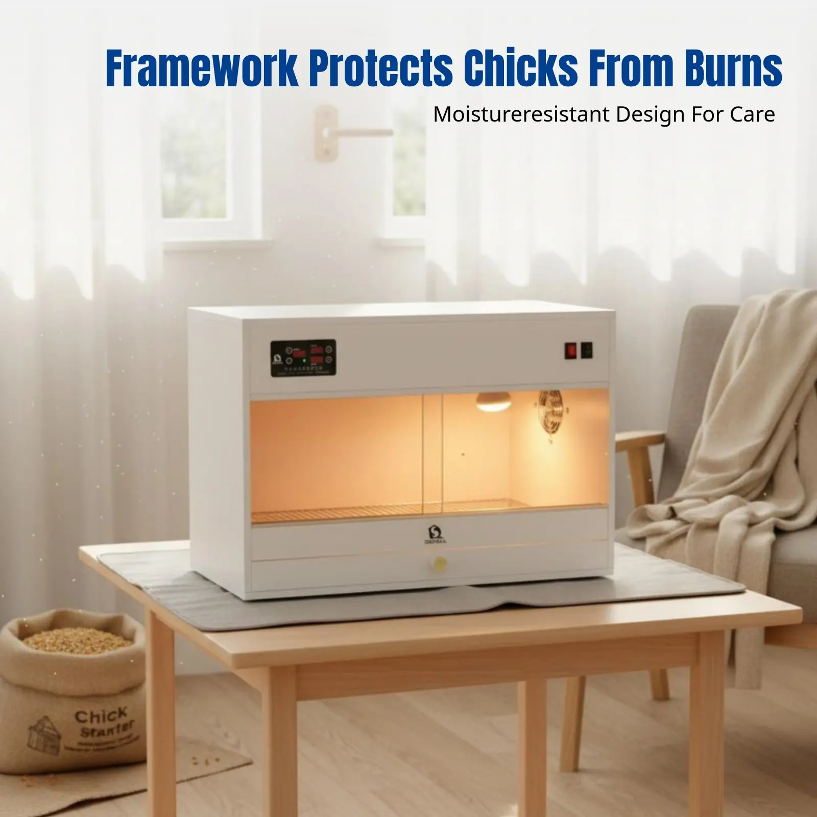 Brooder Incubator, Parrot Breeding Box, Drawer Enclosure, Adjustable Thermostat, Avian Pet Nursery - view 3