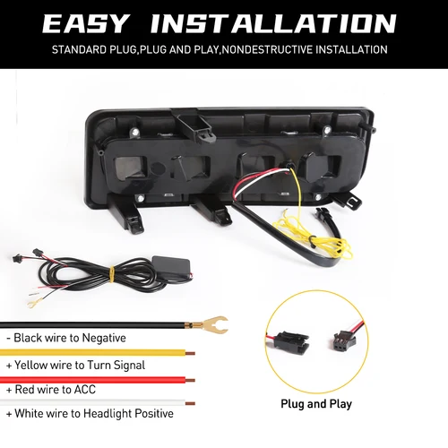 Imagen 2 del producto Luces de circulación diurna DRL, lámpara de parachoques para Toyota 4runner 4runner Limited LTD 2013-2022, luces de señal de giro, amarillo y blanco