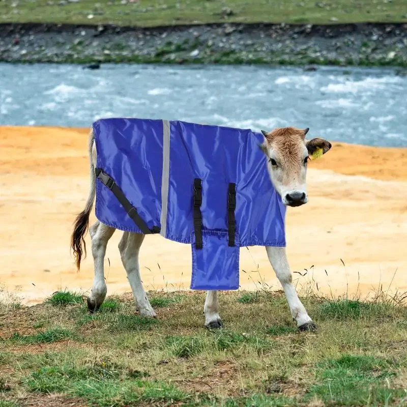 

Зимнее пальто до середины икры, теплый жилет для коровы икры | Водонепроницаемая ветрозащитная термокуртка | Костюм для защиты от холода для домашнего скота, ткань Оксфорд