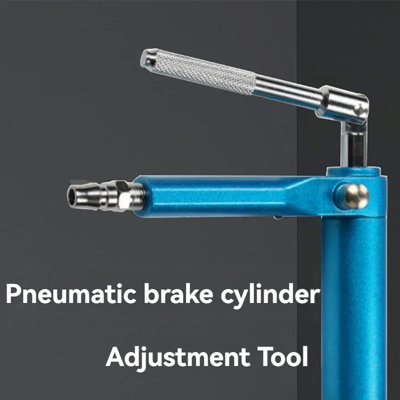 Brake pad replacement, disassembly, piston return, top return tool, pneumatic disc brake cylinder adjustment tool