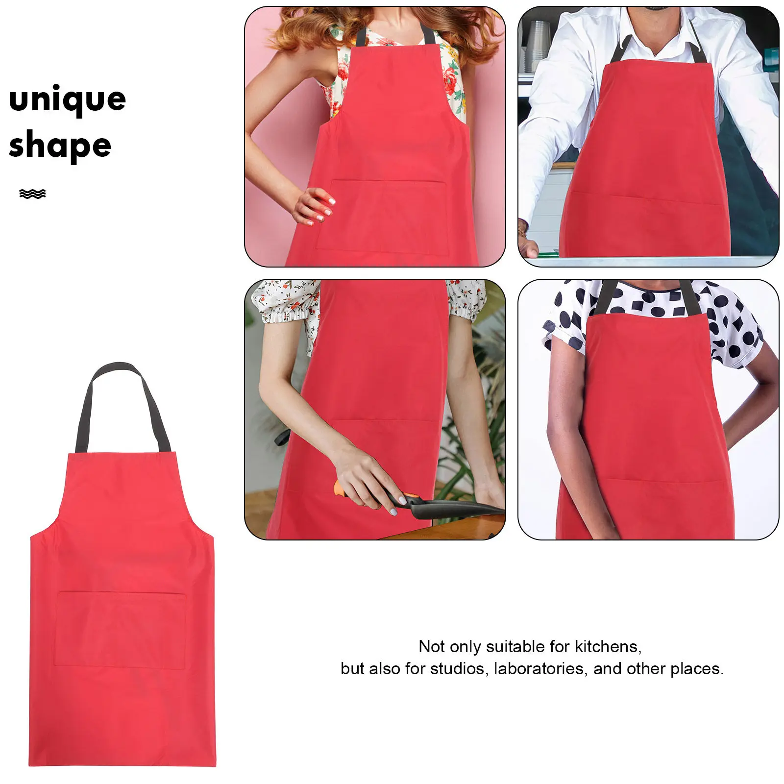 PVC Waterproof Kitchen Apron for Adults Unisex Dishwasher Cooking Server Gardening Lab Use Oil Resistant Easy Clean