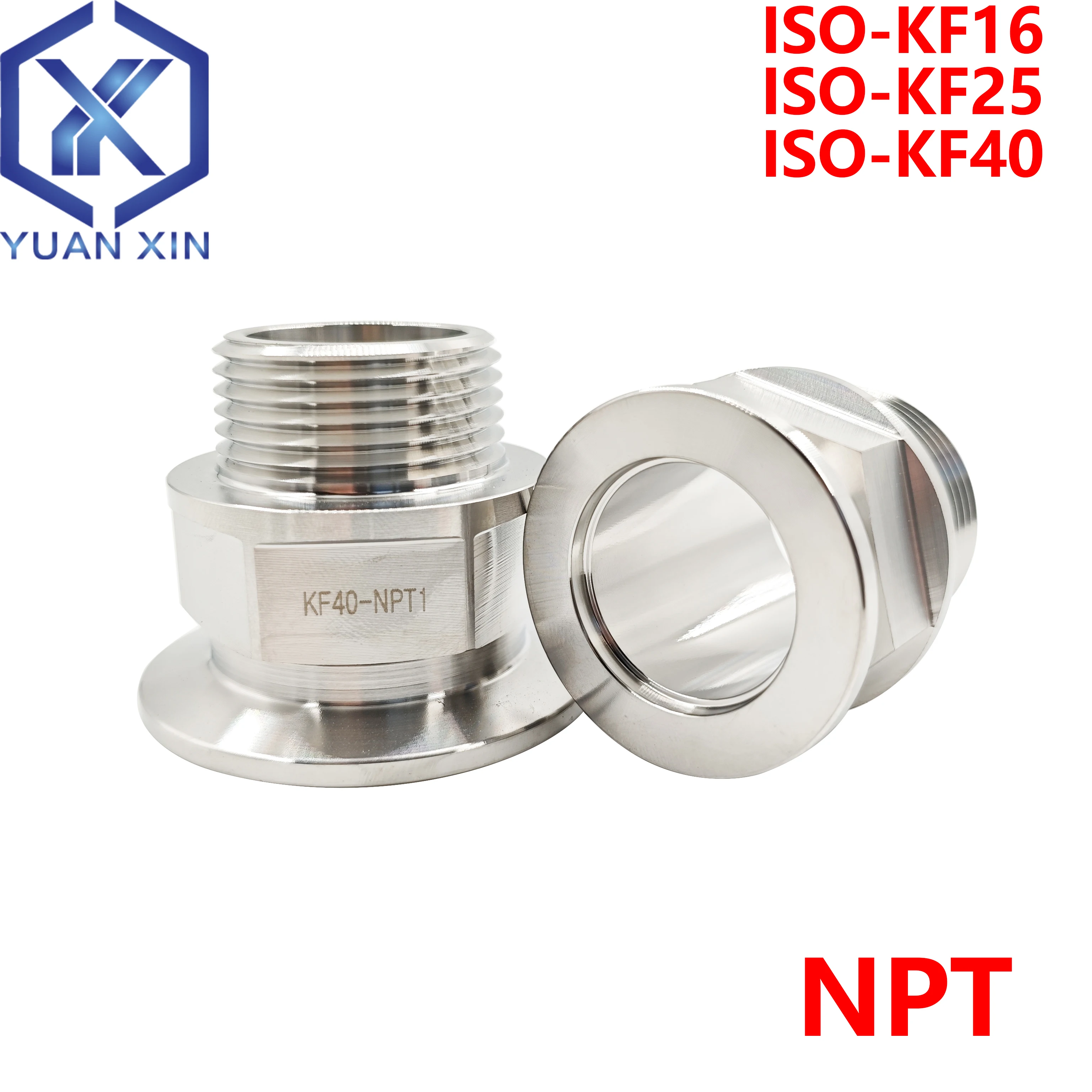 ISO-KF16/KF25/KF40 Vacuum Thread Connector NPT 1/4