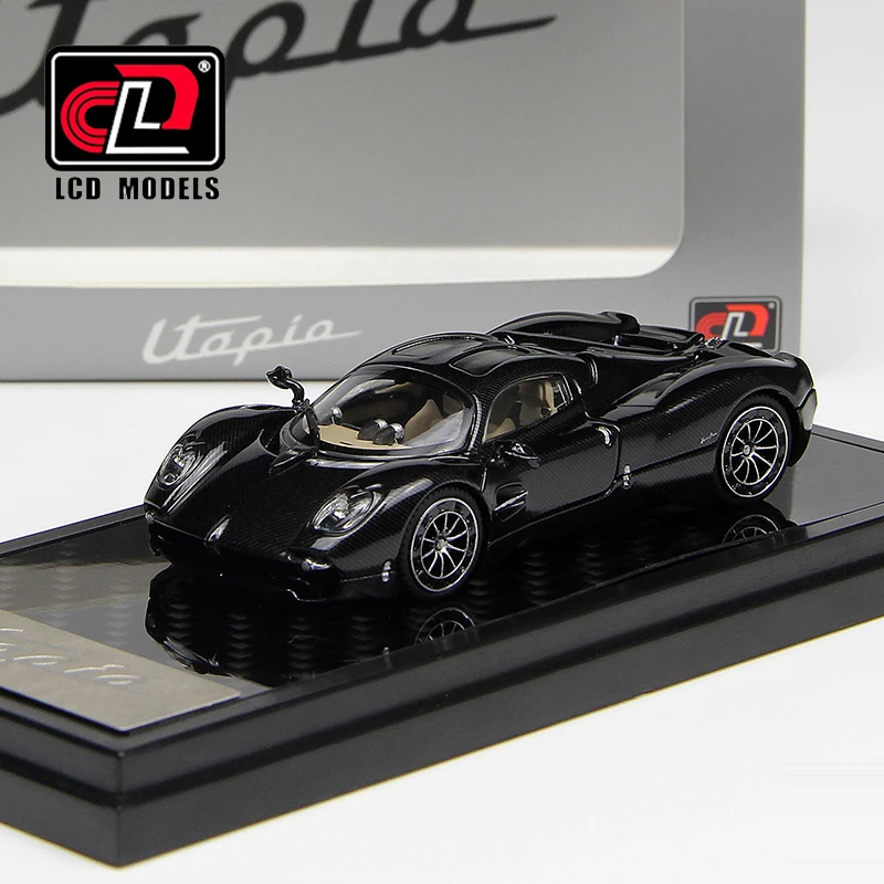 LCD 1:64 Utopia supercar alloy car model beige Full carbon decoration