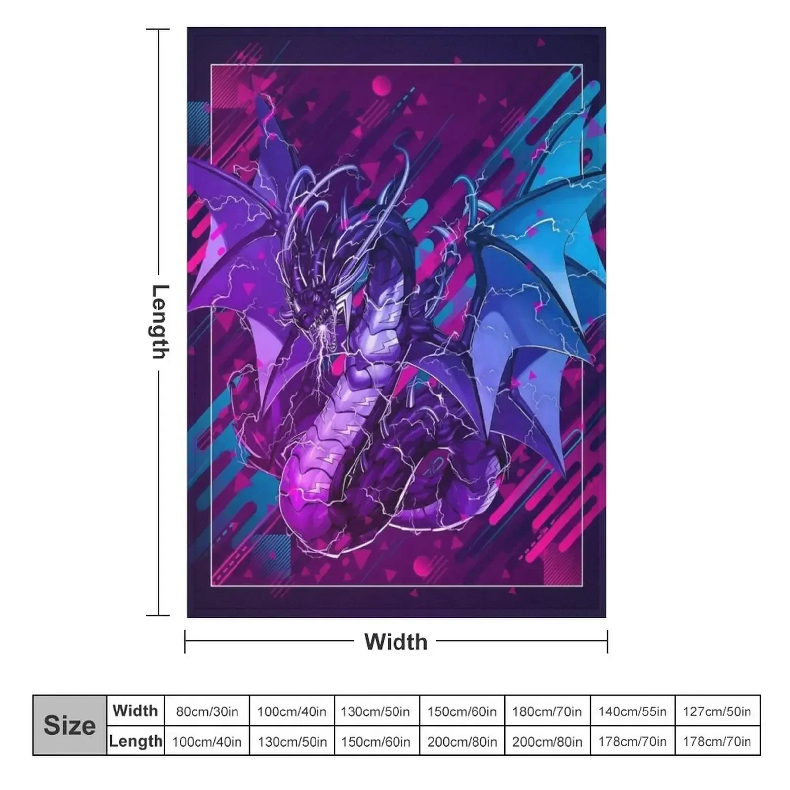 Thunder Dragon Colossus *Modern Graphic Design* Throw Blanket couch cozy soft plush fuzzy picnic outdoor blanket