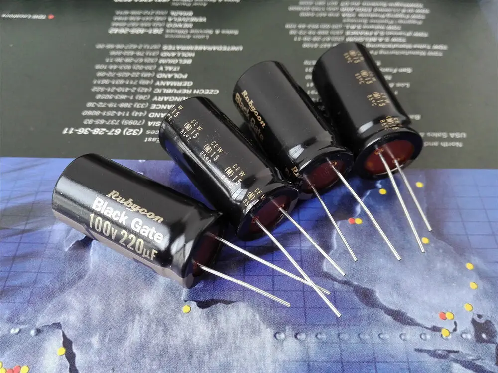 

Black Gate Capacitor STD 100V 220uF one pair (2pcs) NOS FOR 300B AND 2A3 tube