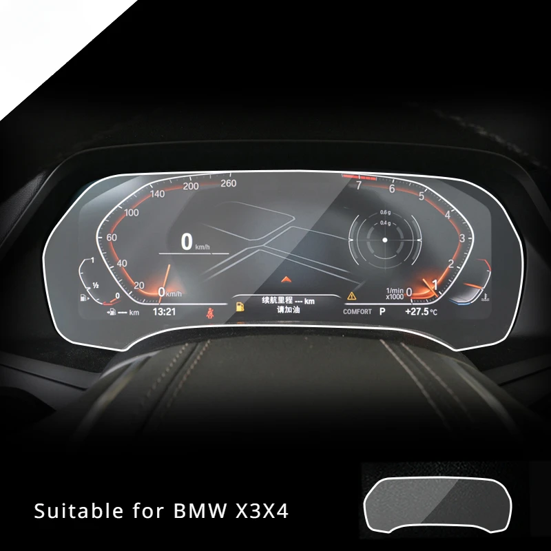 

For BMW X3 X4 2020 2021 Tempered Glass Dashboard Screen Protector LCD Touch Display Film interior Car Accessories