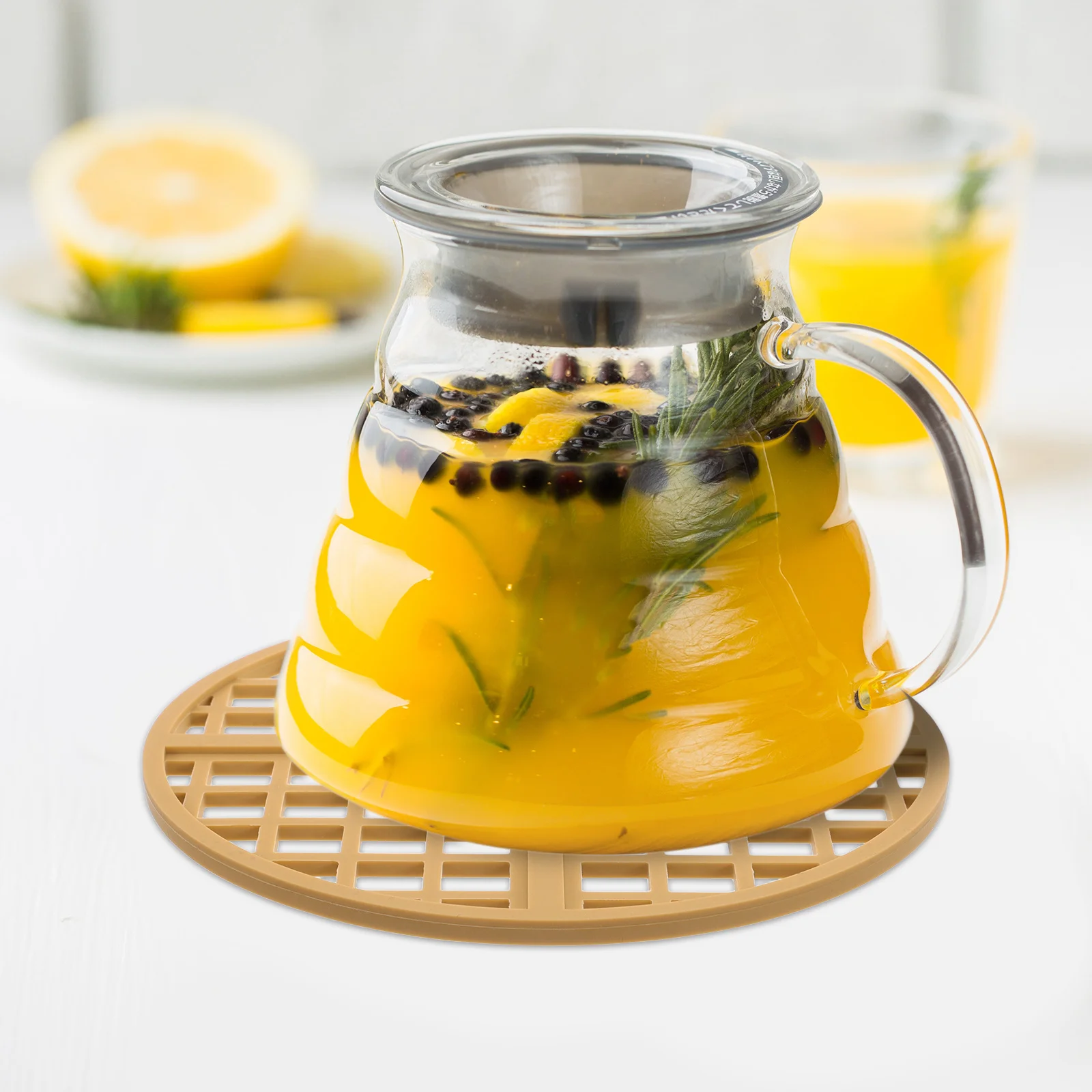 

Silicone Heat Resistant Mat Round Trivet For Hot Pots Countertop Protection Anti-Scalding Dish Pad Insulation Holder