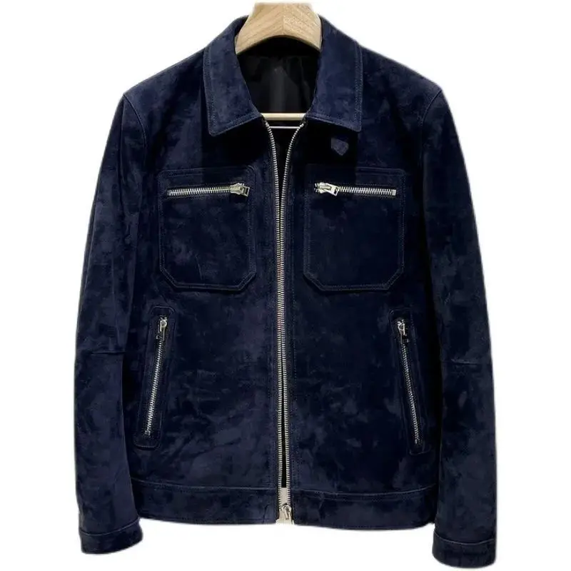 سترة رجالي Harajuku الراقية الخريف الشتاء موضة التلبيب معطف دراجة نارية الكورية سليم صالح ملابس خارجية العصرية ملابس رجالية غير رسمية نمط #5