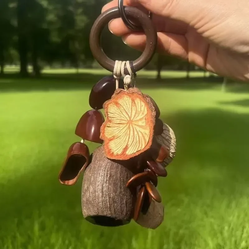 Creative Fruit Shells Craft Decor DIY Ancient-style Plant Children's Crafts Nice Handcrafted Toy Pleasant Wind Chimes Pendant