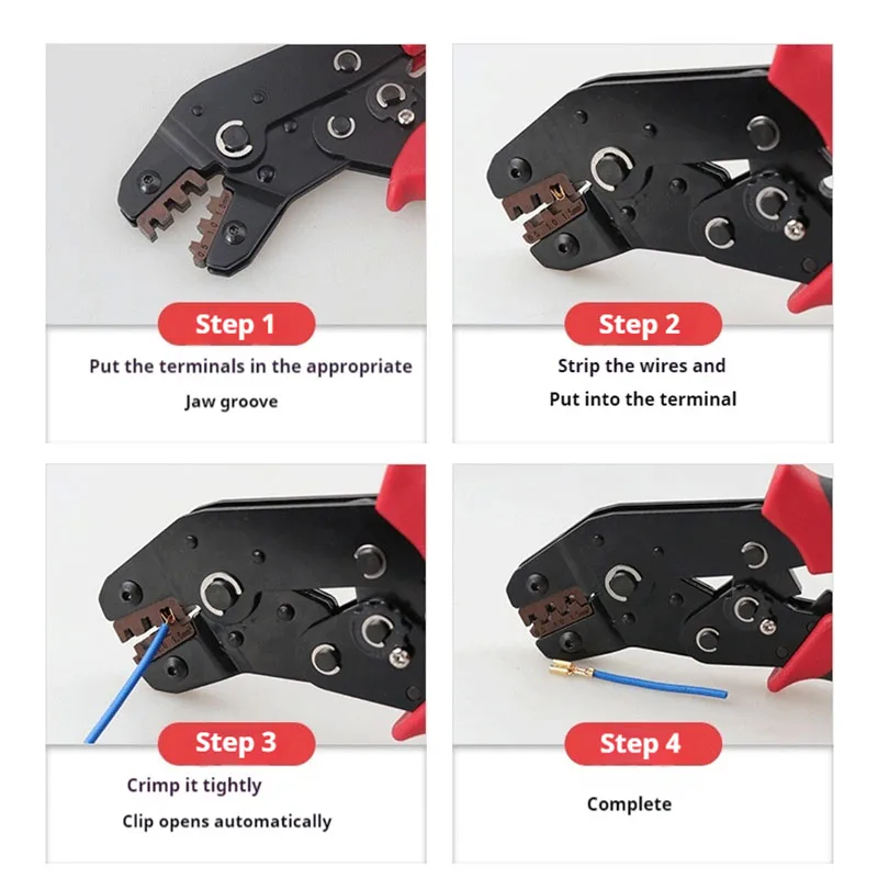 SN58B/48B/2549 DuPont Terminal Crimping Plier Insert Spring Connectors Jst Open Barrel Crimper Tool TAB 2.8 4.8 Hand Tool