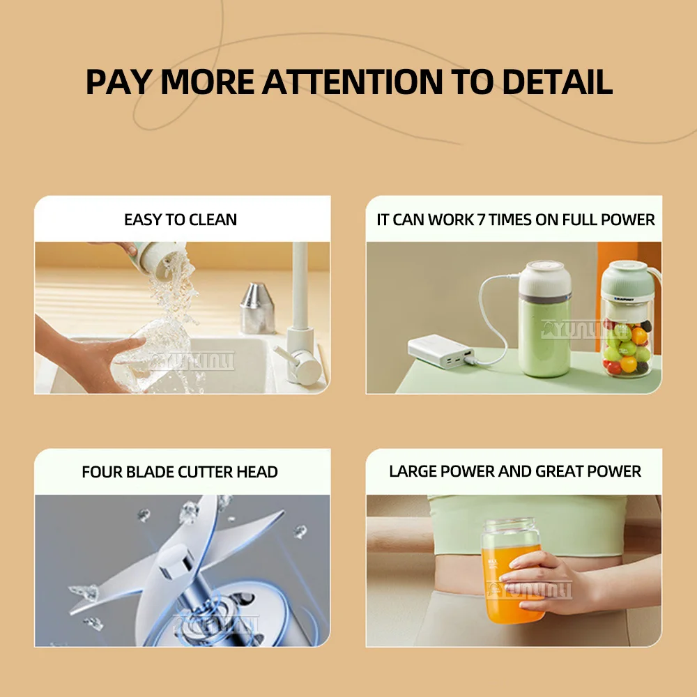 2025 جديد المحمولة خلاط كوب آلة خلط الفاكهة الفاكهة ضغط كوب عصير المنزلية الصغيرة عصارة Exprimidora De Jugo