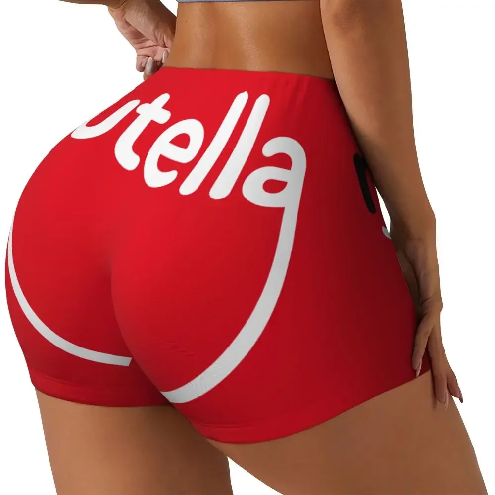 2025 NOVA Itália Nutellas Biker Running Shorts de treino feminino desenho animado atlético academia yoga shorts